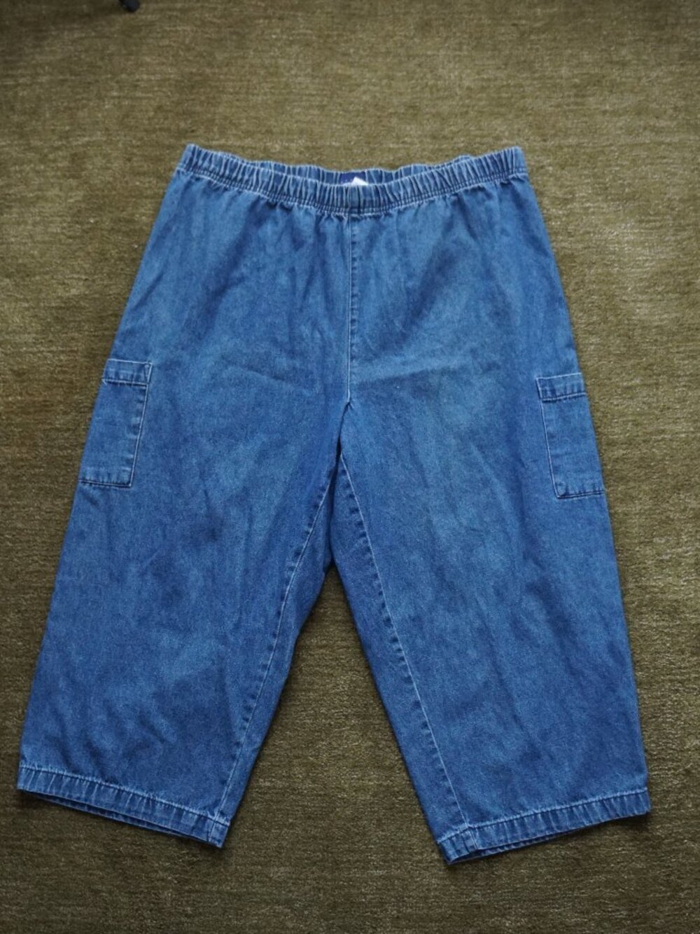 Vintage Basic Editions Denim Cargo Jorts Long Capris – XL